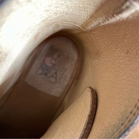 Maguba Leather Wood Wedge Clog‎ Wedge Boot Chocolate Brown Women’s 38 8 - Picture 9 of 12